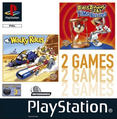 2 Games: V-Rally & Eagle One Harrier Attack box art for Playstation